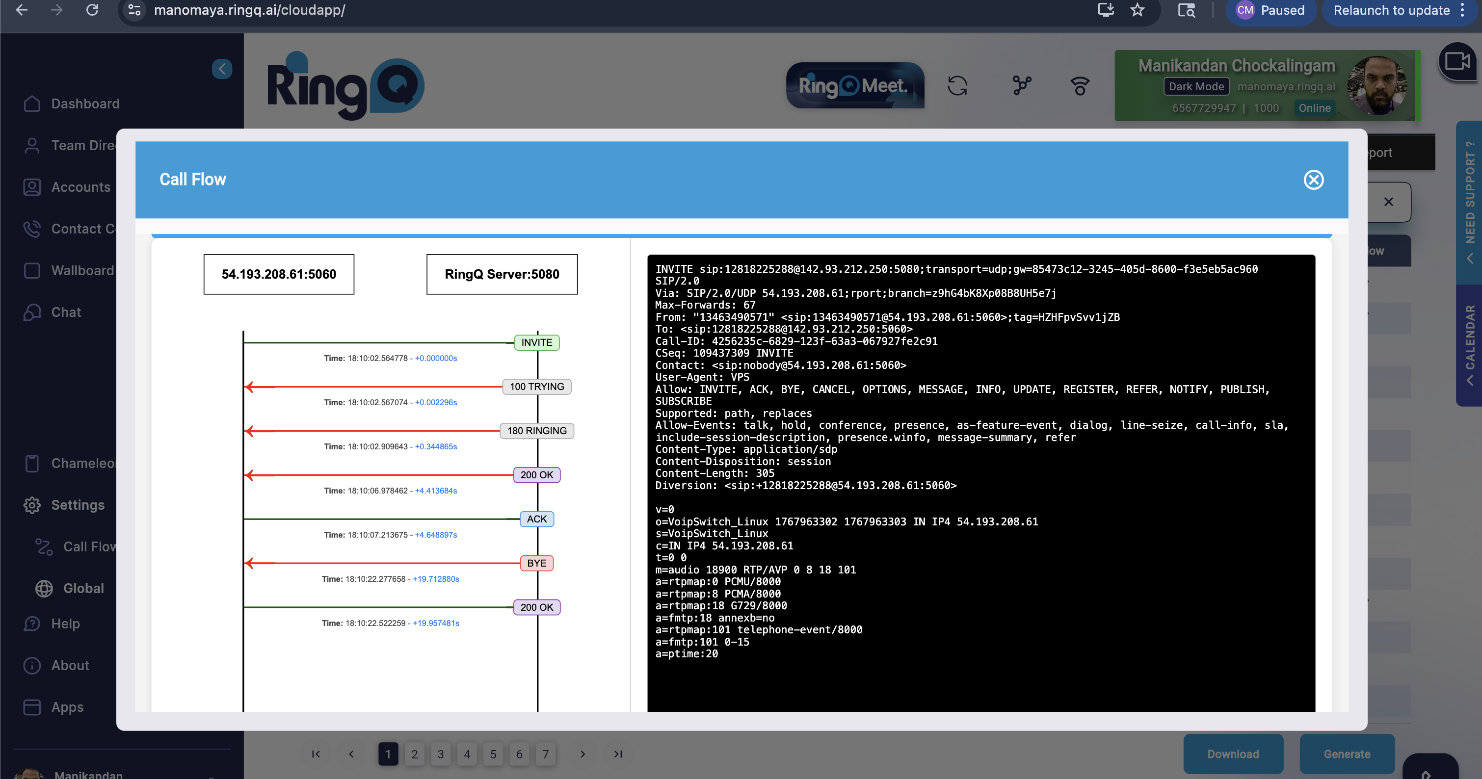 Call Flow reports RingQ